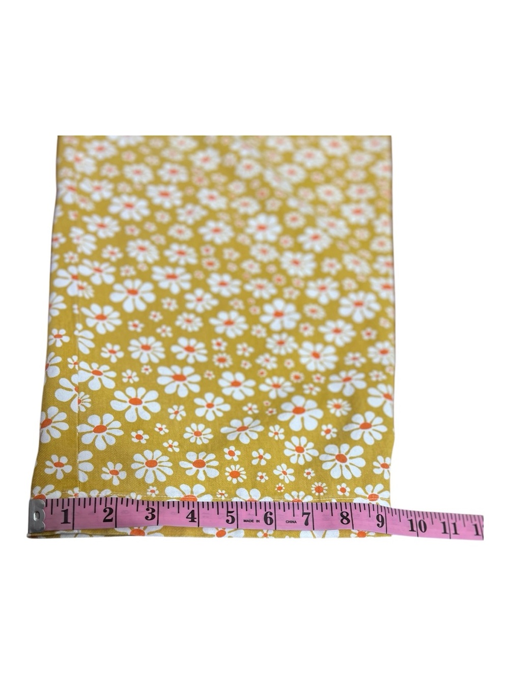 BIG BUD PRESS Lazy Daisy Yellow White Boho Festival Work Pants 100% Cotton XL - Picture 6 of 13